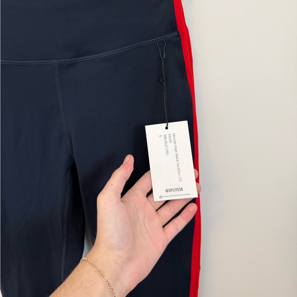 NWT SPLITS59 Monah High Waist Techflex 7/8 Legging in Indigo & Blood Orange S - Picture 5 of 6